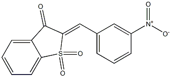 2-{3-nitrobenzylidene}-1-benzothiophen-3(2H)-one 1,1-dioxide Struktur