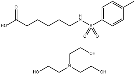 6-[(p-tosyl)amino]hexanoic acid, compound with 2,2',2''-nitrilotriethanol (1:1) Struktur