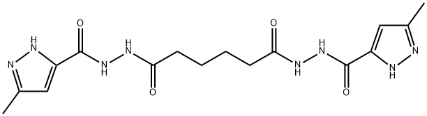 N'1,N'6-bis[(3-methyl-1H-pyrazol-5-yl)carbonyl]hexanedihydrazide Struktur