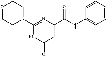 2-(4-morpholinyl)-6-oxo-N-phenyl-1,4,5,6-tetrahydro-4-pyrimidinecarboxamide Struktur