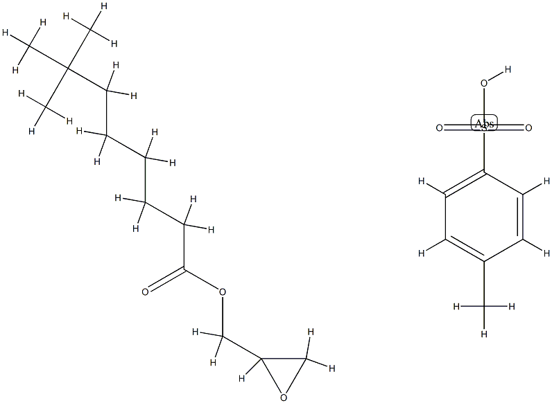 Neodecanoic acid, oxiranylmethyl ester, polymer with 4-methylbenzenesulfonic acid Struktur