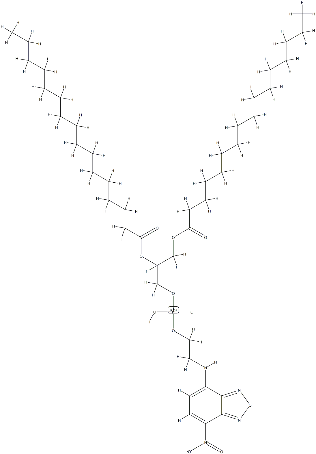 N-4-nitrobenzo-2-oxa-1,3-diazoledipalmitoyl phosphatidylethanolamine Struktur