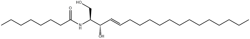 C8 L-threo Ceramide (d18:1/8:0) Struktur