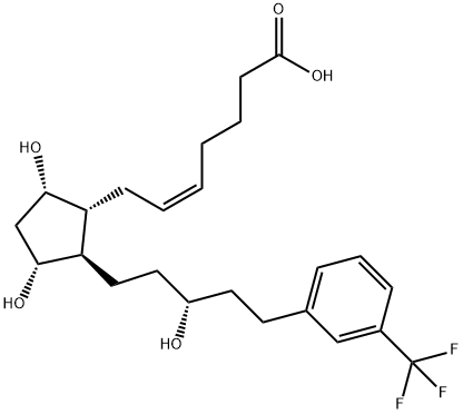 17-trifluoromethylphenyl-13,14-dihydro trinor Prostaglandin F2α Struktur