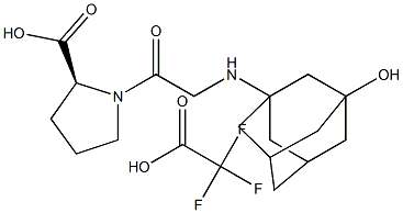 Vildagliptin Carboxy Acid Metabolite Trifluoroacetate Struktur