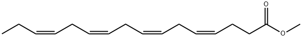 4(Z),7(Z),10(Z),13(Z)-Hexadecatetraenoic Acid methyl ester Struktur