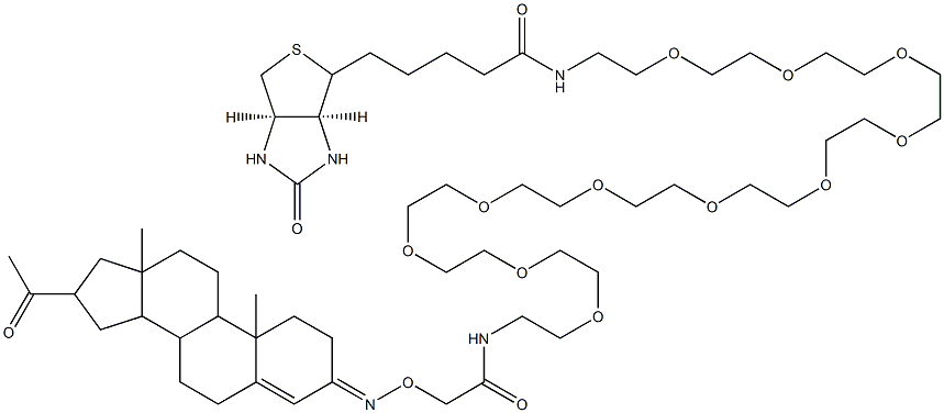 Progesterone 3-PEG11-biotin Struktur