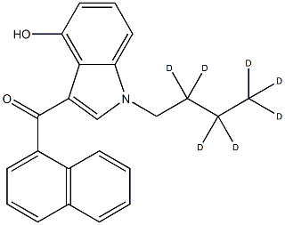 JWH 073 6-hydroxyindole metabolite-d7 Struktur