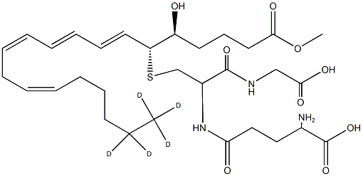 Leukotriene C4-d5 methyl ester Struktur