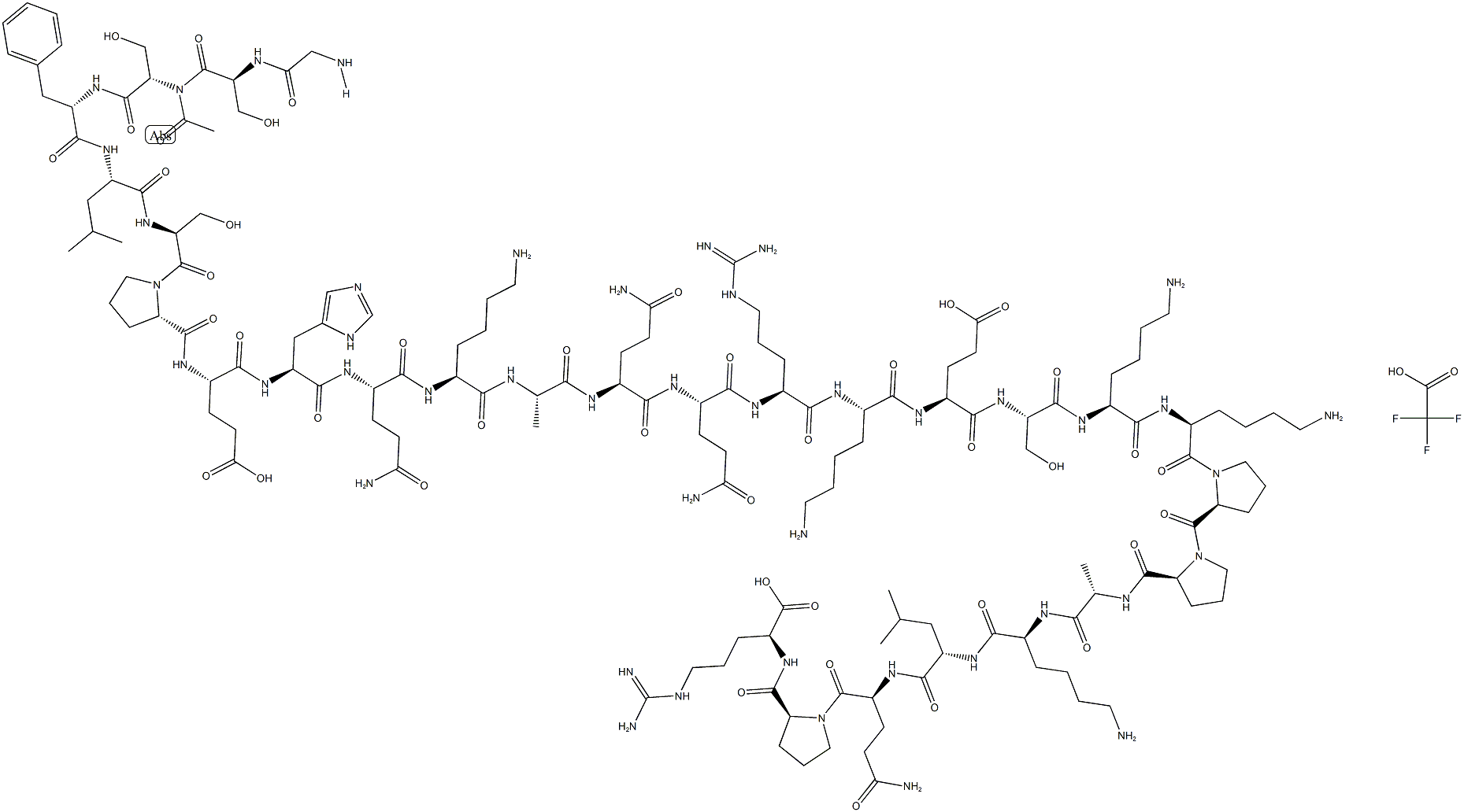 Ghrelin (rat) (acetyl) (trifluoroacetate salt) Struktur