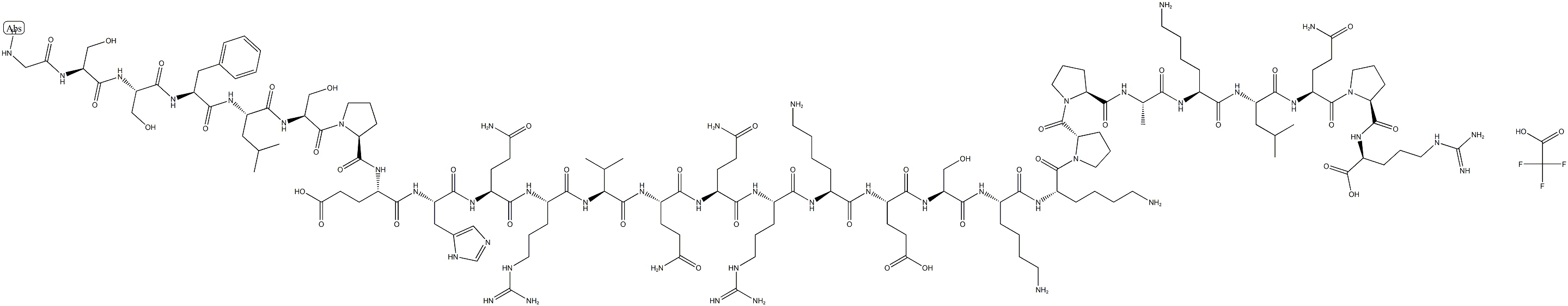 (Des-octanoyl)-Ghrelin (human) (trifluoroacetate salt) Struktur