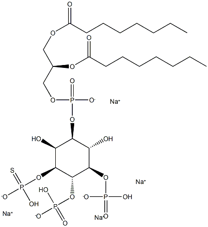 3-PT-PtdIns-(3,4,5)-P3 (1,2-dioctanoyl) (sodium salt) Struktur