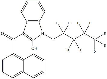 JWH 018 2-hydroxyindole metabolite-d9 Struktur