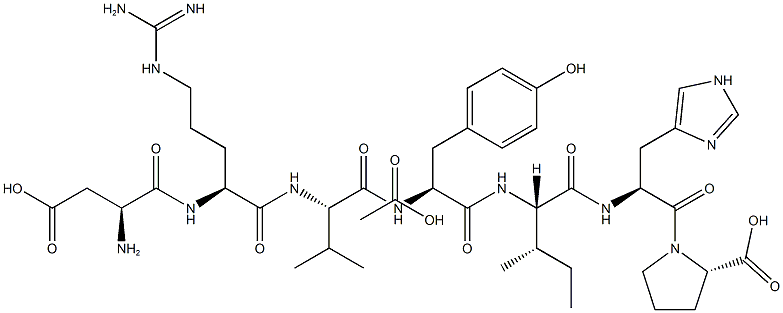 Angiotensin Fragment 1-7 (acetate) Struktur