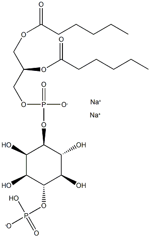 PtdIns-(4)-P1 (1,2-dihexanoyl) (sodium salt) Struktur