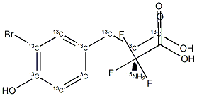 3-Bromotyrosine-13C9,15N (trifluoroacetate salt) Struktur