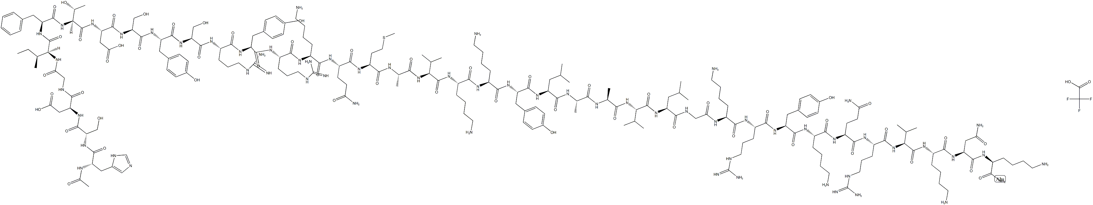 Acetyl PACAP (1-38) (human, mouse, ovine, porcine, rat) (trifluoroacetate salt) Struktur