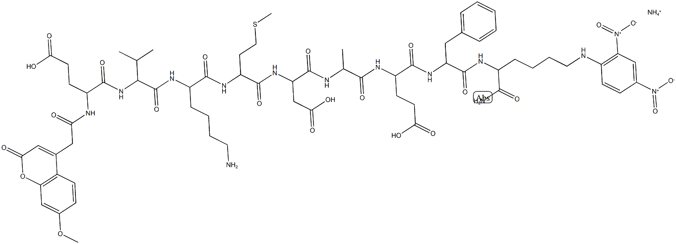 Mca-EVKMDAEF-K(Dnp)-NH2 (ammonium salt) Struktur