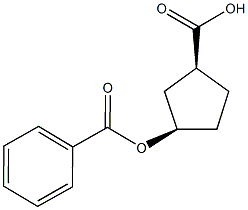 (1S,3R)-3-Benzoic acid 3-carboxycyclopentyl ester Struktur