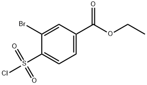 ethyl 3-bromo-4-(chlorosulfonyl)benzoate Struktur