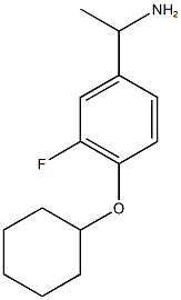 1-[4-(cyclohexyloxy)-3-fluorophenyl]ethan-1-amine Struktur