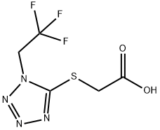 2-{[1-(2,2,2-trifluoroethyl)-1H-1,2,3,4-tetrazol-5-yl]sulfanyl}acetic acid Struktur