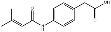 2-[4-(3-methylbut-2-enamido)phenyl]acetic acid Struktur