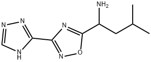 3-methyl-1-[3-(4H-1,2,4-triazol-3-yl)-1,2,4-oxadiazol-5-yl]butan-1-amine Struktur