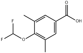 4-(difluoromethoxy)-3,5-dimethylbenzoic acid Struktur