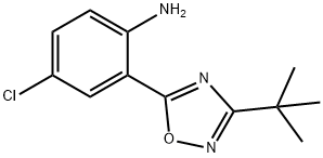 2-(3-tert-butyl-1,2,4-oxadiazol-5-yl)-4-chloroaniline Struktur