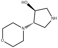 trans-4-(4-morpholinyl)-3-pyrrolidinol(SALTDATA: 2HCl) Struktur