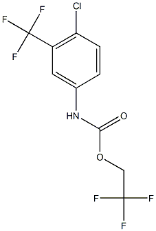 2,2,2-trifluoroethyl 4-chloro-3-(trifluoromethyl)phenylcarbamate Struktur