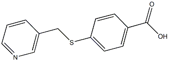 4-[(pyridin-3-ylmethyl)thio]benzoic acid Struktur