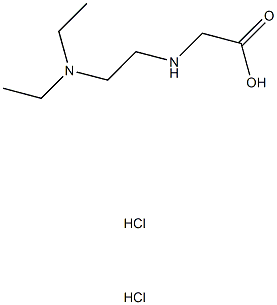 {[2-(diethylamino)ethyl]amino}acetic acid dihydrochloride Struktur