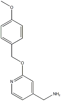 {2-[(4-methoxyphenyl)methoxy]pyridin-4-yl}methanamine Struktur