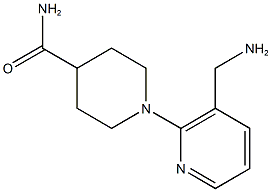 1-[3-(aminomethyl)pyridin-2-yl]piperidine-4-carboxamide Struktur