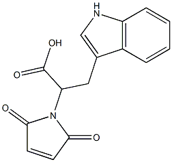 2-(2,5-dioxo-2,5-dihydro-1H-pyrrol-1-yl)-3-(1H-indol-3-yl)propanoic acid Struktur