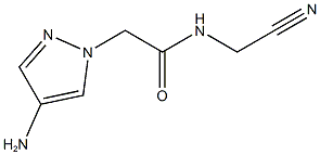 2-(4-amino-1H-pyrazol-1-yl)-N-(cyanomethyl)acetamide Struktur