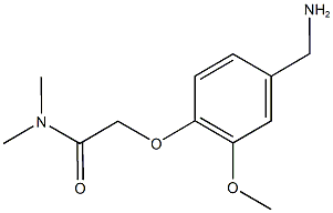 2-[4-(aminomethyl)-2-methoxyphenoxy]-N,N-dimethylacetamide Struktur