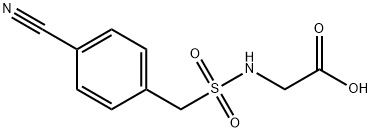 2-{[(4-cyanophenyl)methane]sulfonamido}acetic acid Struktur