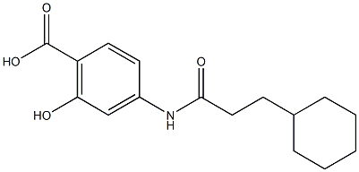 4-(3-cyclohexylpropanamido)-2-hydroxybenzoic acid Struktur