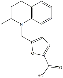 5-[(2-methyl-1,2,3,4-tetrahydroquinolin-1-yl)methyl]furan-2-carboxylic acid Struktur