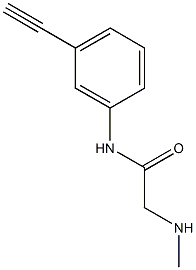 N-(3-ethynylphenyl)-2-(methylamino)acetamide Struktur