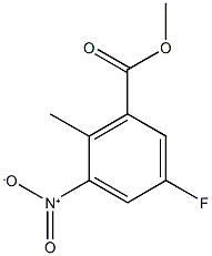 methyl 5-fluoro-2-methyl-3-nitrobenzoate Struktur