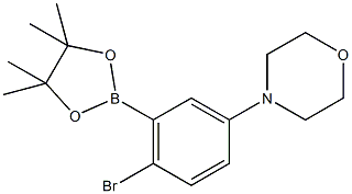 2-Bromo-5-(4-Morpholino)phenylboronic acid pinacol ester Struktur