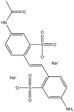 4-ACETAMIDO-4''-AMINOSTILBENE-2,2''-DISULPHONIC ACID SODIUM SALT Struktur