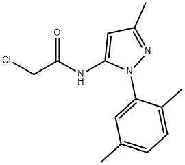 2-CHLORO-N-[1-(2,5-DIMETHYLPHENYL)-3-METHYL-1H-PYRAZOL-5-YL]ACETAMIDE Struktur