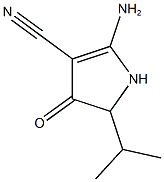 2-AMINO-5-ISOPROPYL-4-OXO-4,5-DIHYDRO-1H-PYRROLE-3-CARBONITRILE Struktur