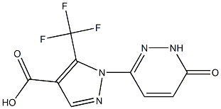 1-(6-OXO-1,6-DIHYDROPYRIDAZIN-3-YL)-5-(TRIFLUOROMETHYL)-1H-PYRAZOLE-4-CARBOXYLIC ACID Struktur