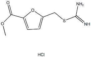 methyl 5-({[amino(imino)methyl]thio}methyl)-2-furoate hydrochloride Struktur